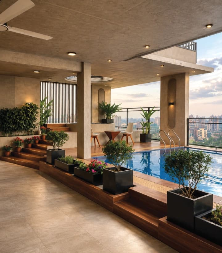 Rooftop & Pool Area — Jolshiri Residential Area